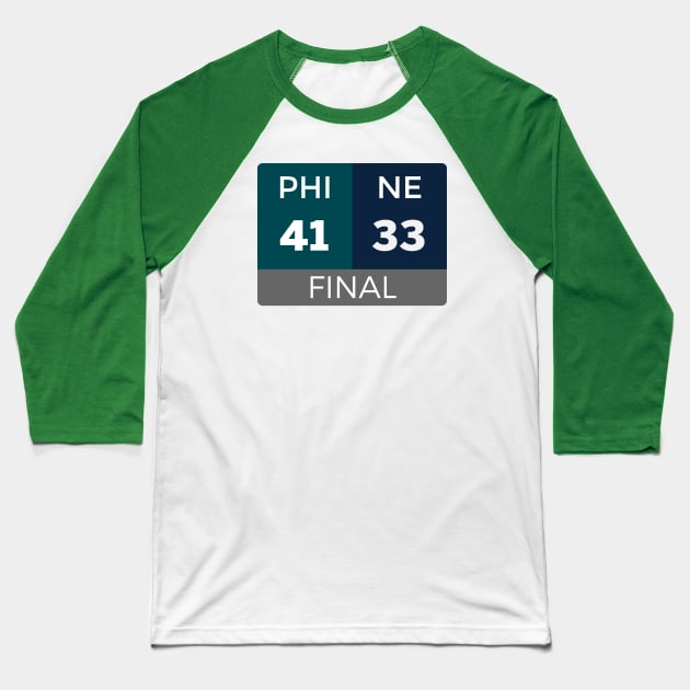 PHI 41 NE 33 Baseball T-Shirt by Caloy